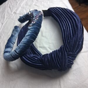 Headband Set Blue Womens